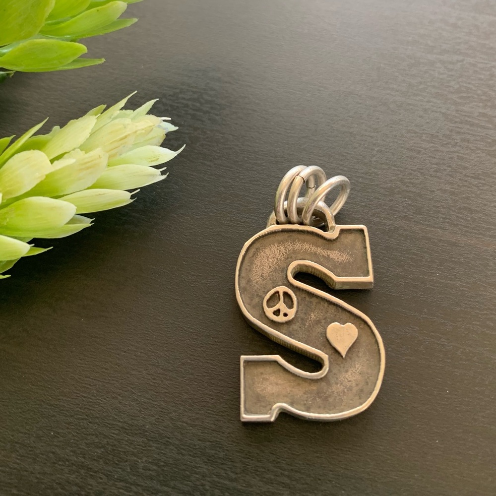 Sterling S Artisan Pendant Peace Sign Heart